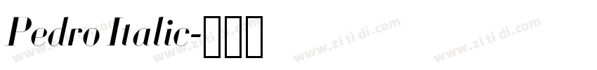 Pedro Italic字体转换 Pedro Italic字体转换